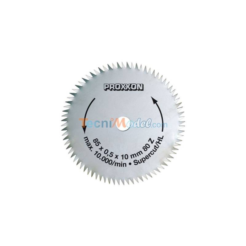 Lame Super-cut 80 dents 85 x 0,5 x 10 mm pour bois tendre/dur et plastique PROXXON 28731
