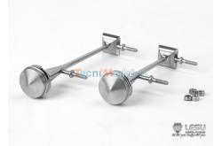 Paire de trompes en Inox poli (modèle A)