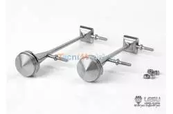 Paire de trompes en Inox poli (modèle A) LESU G-6195-A