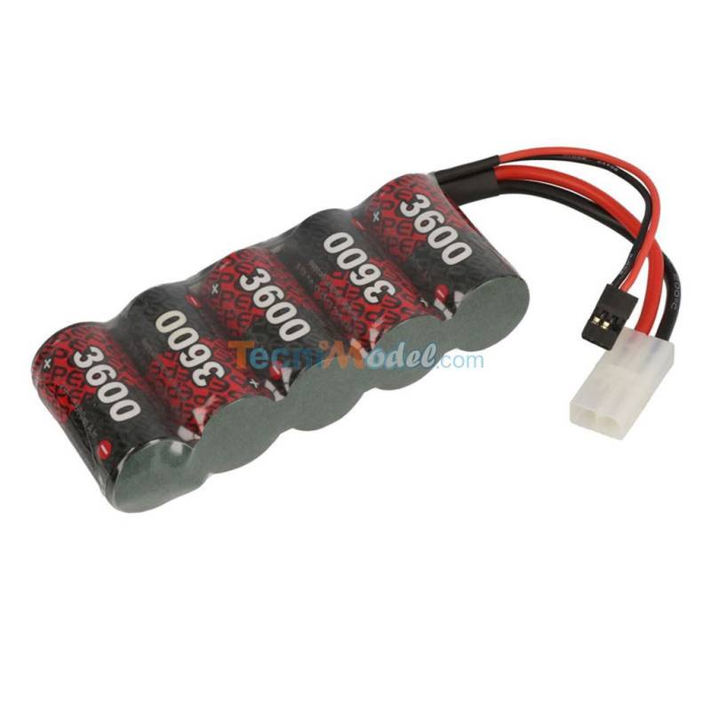 6V 3600mAh NiMh battery with Tamiya and Servo Graupner/JR plugs - KRICK 667239