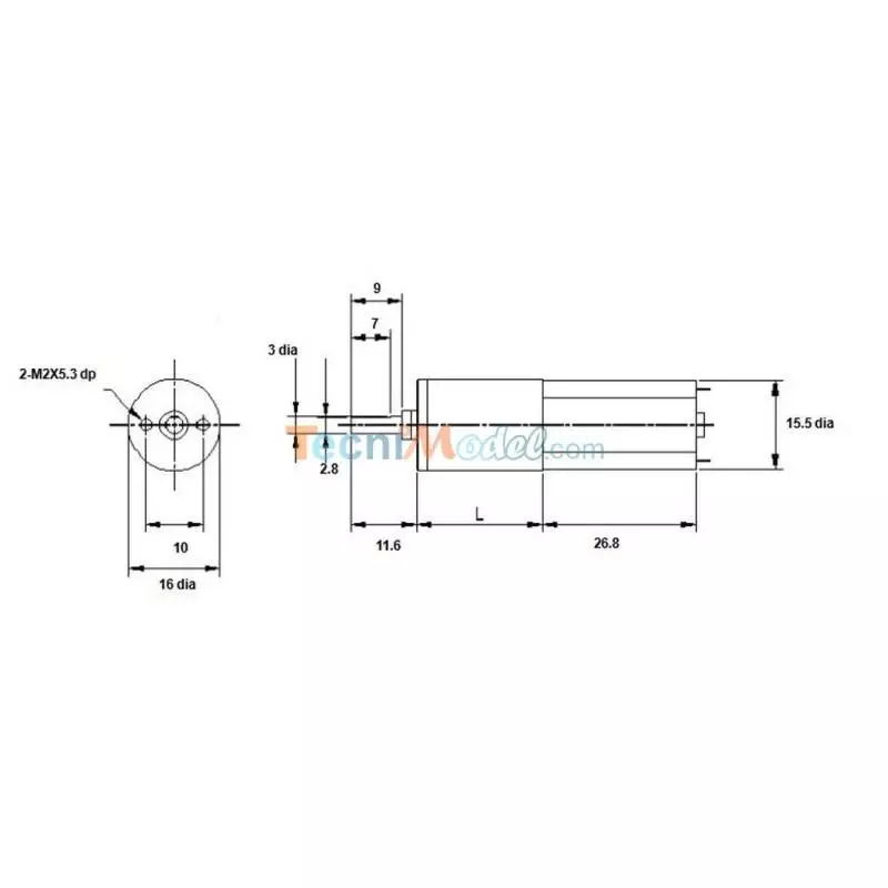 Moto-reducteur d 16mm 10141:1 a train Epicycloïdal