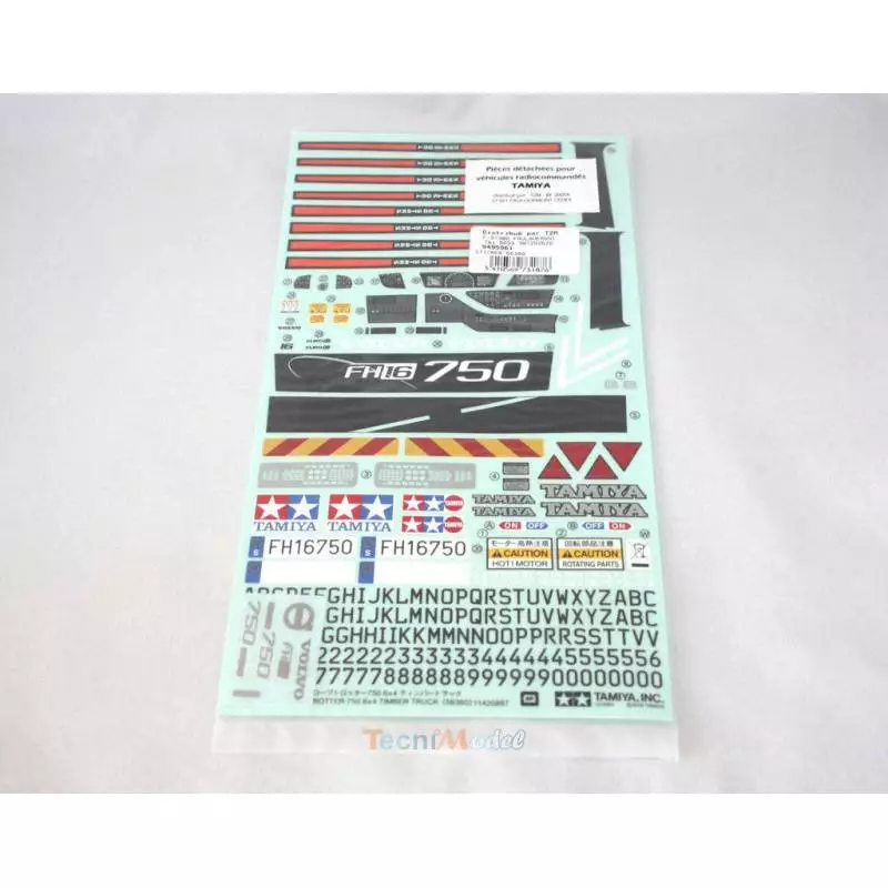 Autocollants et metal transfers pour Volvo FH16 Tamiya 56360