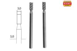 2 Fraises Ø3mm embout en acier wolfram-vanadium axe 3,0 mm PROXXON 28722