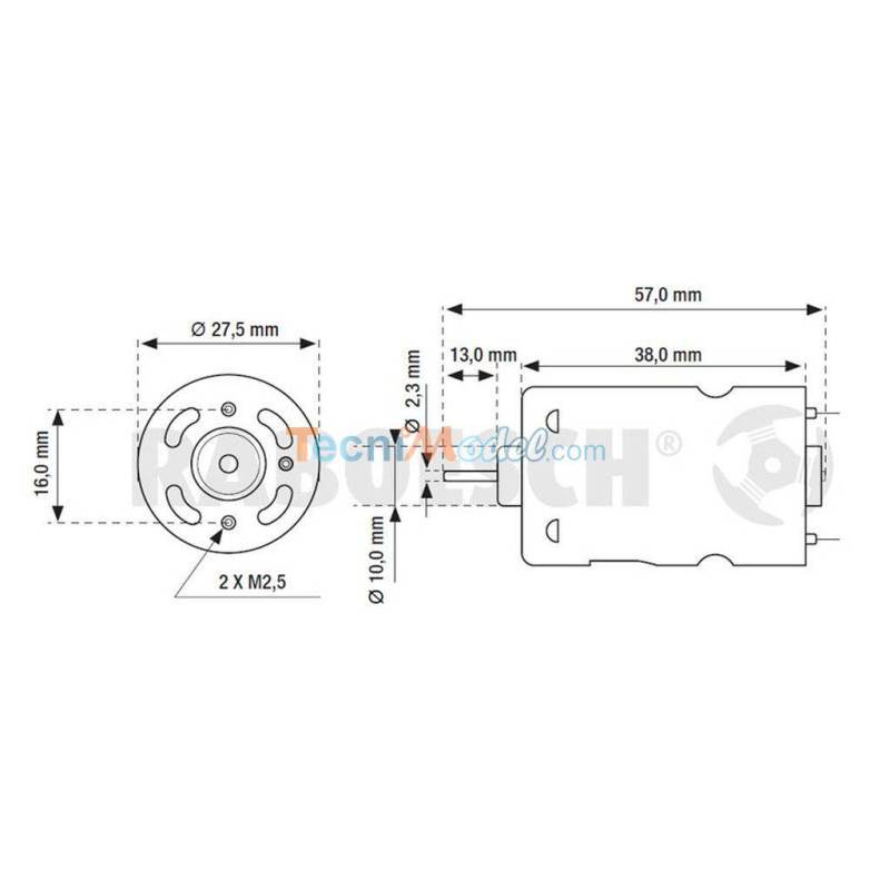Raboesch BLUE RM400 6v brushed motor KRICK RB109-40