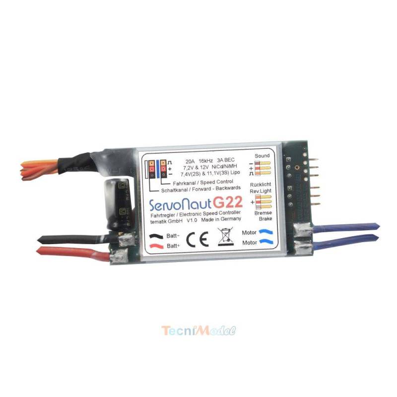 Pack Modules Servonaut G22/SM3/LA10 pour Actros 4x2 Tamiya en 7.2v