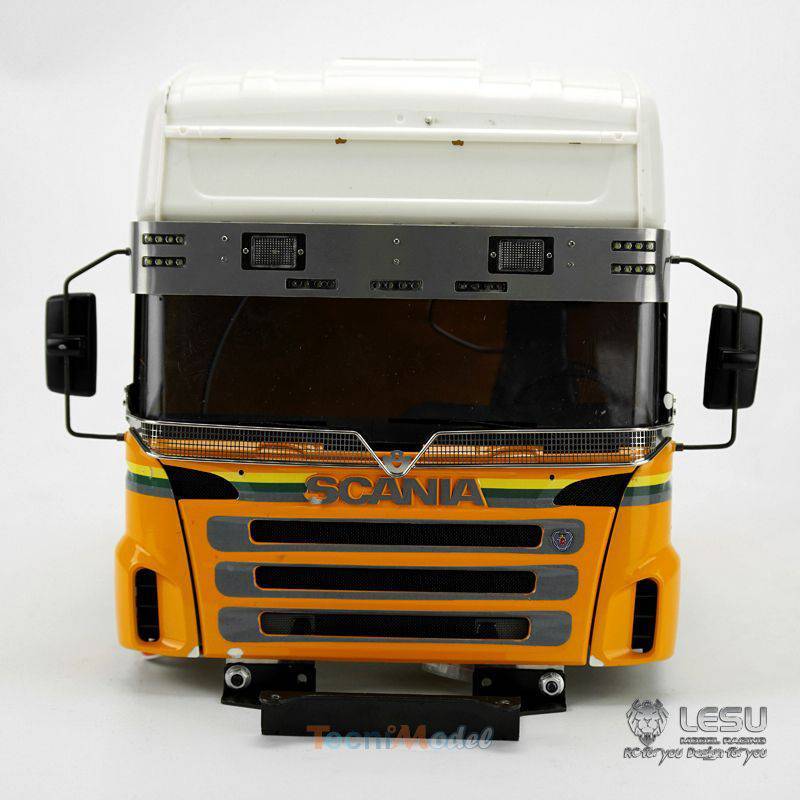 Visière en Inox avec feux pour Scania R470 / R620 Tamiya 1/14 - LESU S-1254-B