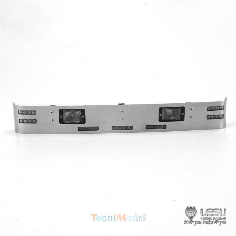 Visière en Inox avec feux pour Scania R470 / R620 Tamiya 1/14 - LESU S-1254-B