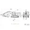 Excavatrice Hydraulique RC Komatsu PC360 LESU 1/14 réf : BA-B0002