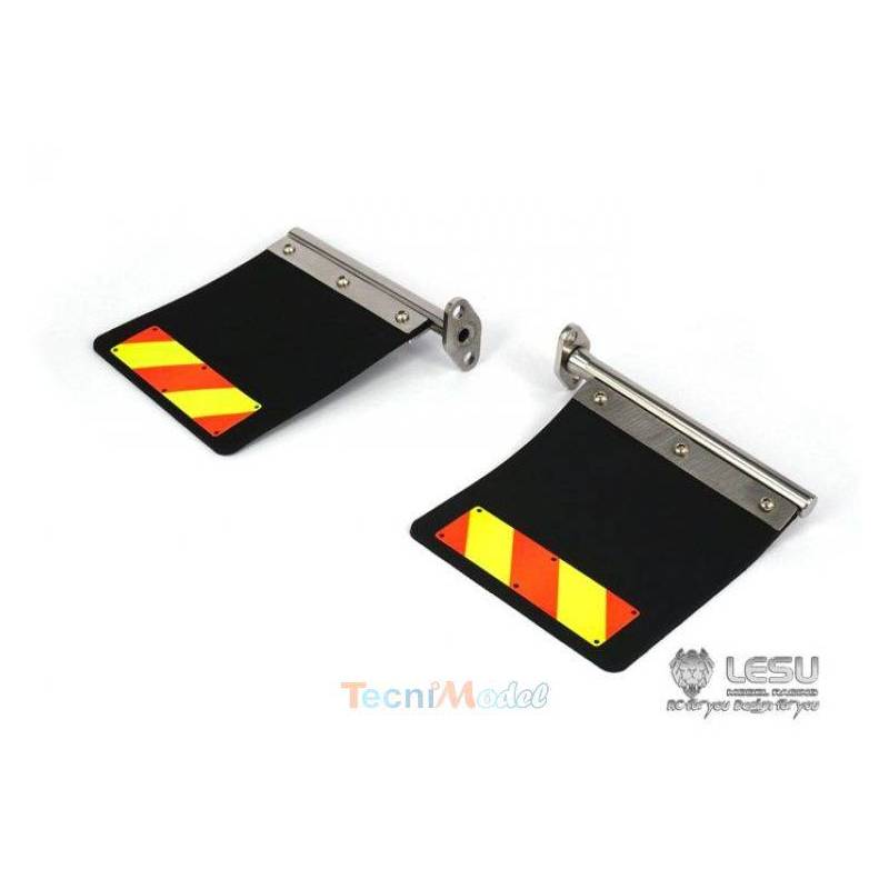 Black mud flaps with brackets for American RC truck TAMIYA 1/14 - LESU GW-K003