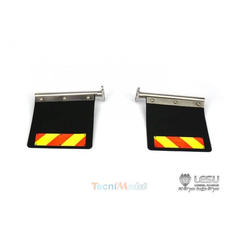 Black mud flaps with brackets for American RC truck TAMIYA 1/14 - LESU GW-K003