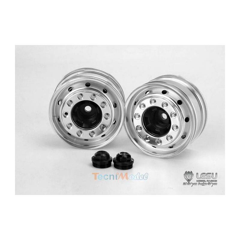Paire de jantes alu avant pour Volvo par LESU (pour hexagones) - LESU W-2049-B