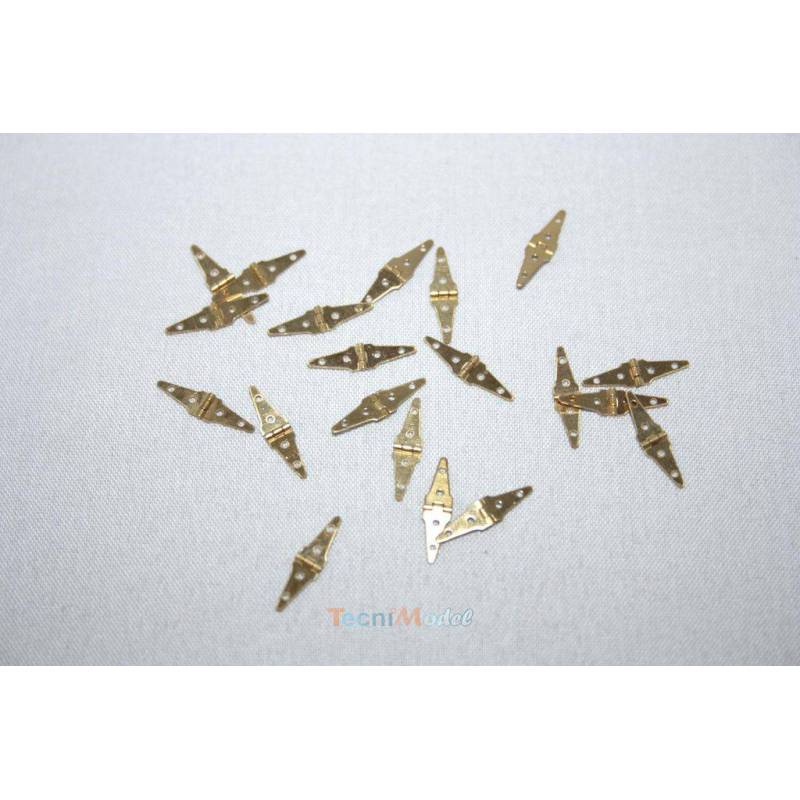 10 Charnières 4x14mm en laiton AERONAUT 780901