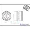 Pair of twin aluminum rims for Mercedes 1/14 RC Trucks by LESU