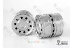 Pair of twin aluminum rims for Mercedes 1/14 RC Trucks by LESU