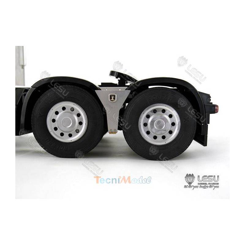 Pair of twin aluminum rims for Mercedes 1/14 RC Trucks by LESU