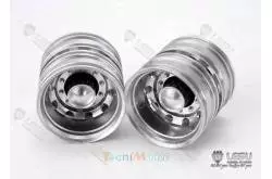 Pair of twin rims for a Volvo 1/14 radio-controlled truck by LESU