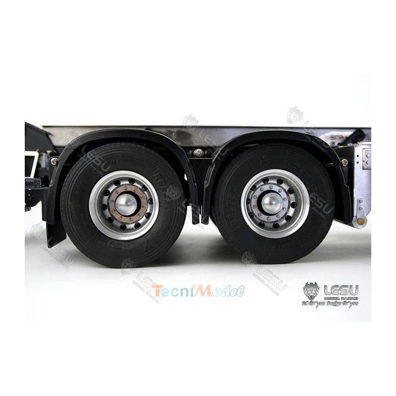 Pair of twin rims for a Volvo 1/14 radio-controlled truck by LESU