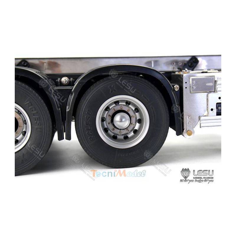 Pair of twin rims for a Volvo 1/14 radio-controlled truck by LESU