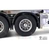 Pair of twin rims for a Volvo 1/14 radio-controlled truck by LESU
