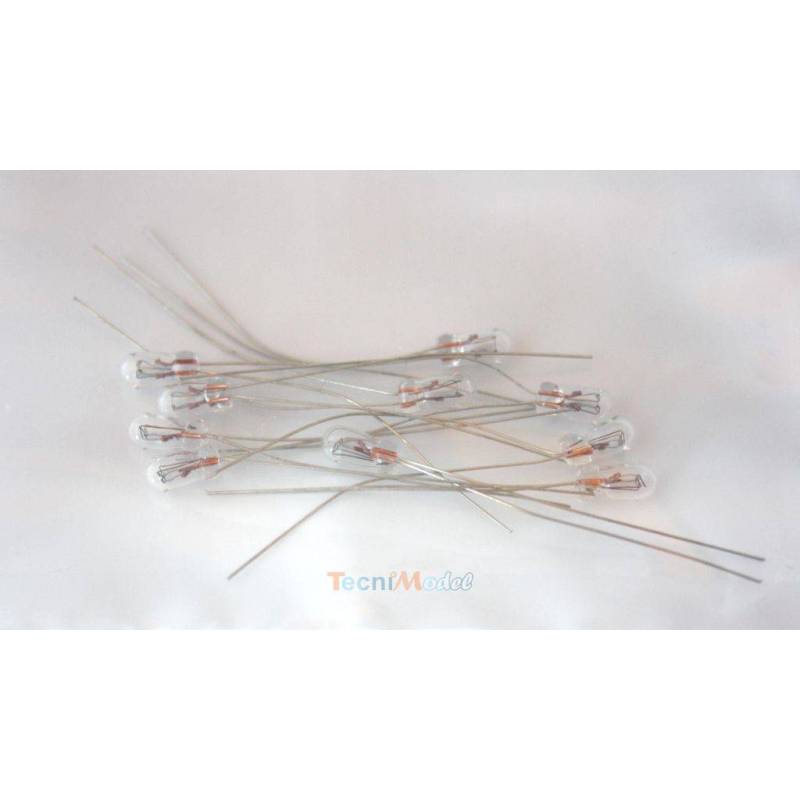 10 White 12v miniature bulbs Ø3mm 1139471