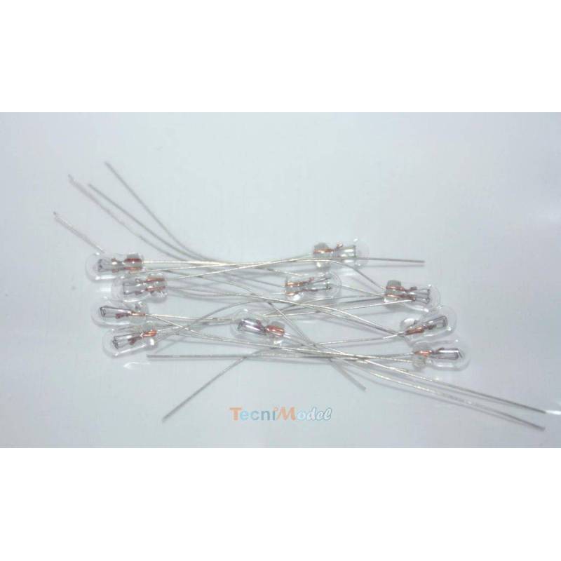 10 White 12v miniature bulbs Ø3mm 1139471