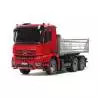 Camion RC Tamiya Mercedes Arocs 3348 benne 56361 version peint en rouge, livré sans système de levage