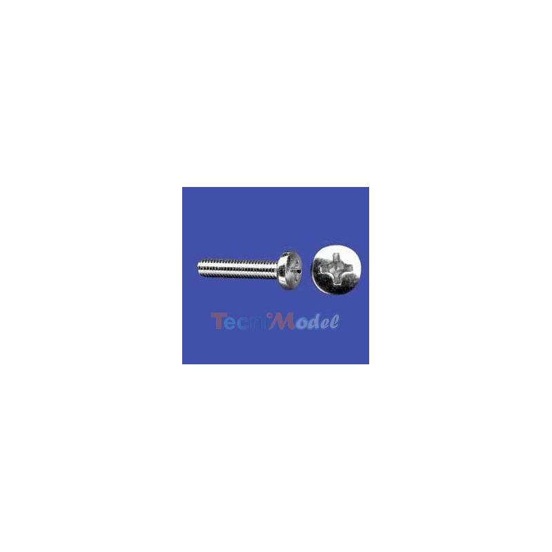 10x M2.5x10mm domed-head galvanized steel screws - KRICK 51012
