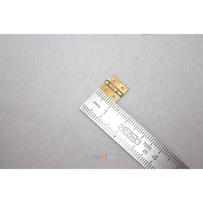 10 Brass-look metal hinges 9x10mm - AERONAUT 7809/03