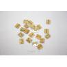 10 Brass-look metal hinges 9x10mm - AERONAUT 7809/03