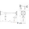 Paire de Trompes pour Volvo FH 1/14 (modèle A) en métal