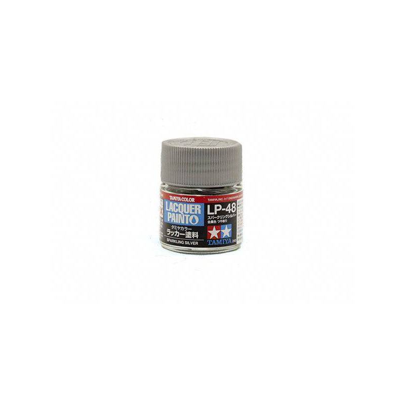 Tamiya LP48 SPARKLING SILVER Lacquer Paint (Gloss) 82148