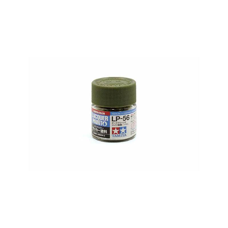 Tamiya LP56 Dark Green 2 Lacquer Paint (Flat) 82156