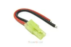 Prise mini Tamiya mâle avec câble 18AWG 10cm