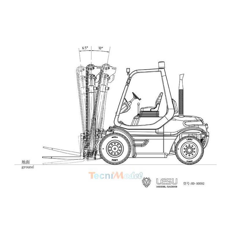 RC 1/14 Hydraulic Kit Linde H40D Forklift by LESU RD-A0002