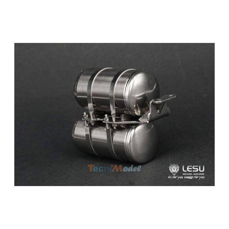 Stainless steel air tanks for 1/14 RC Truck Arocs 3348 - LESU G-6157