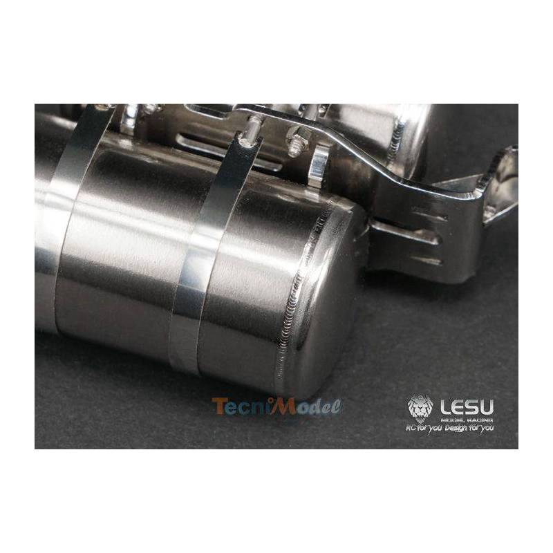 Stainless steel air tanks for 1/14 RC Truck Arocs 3348 - LESU G-6157