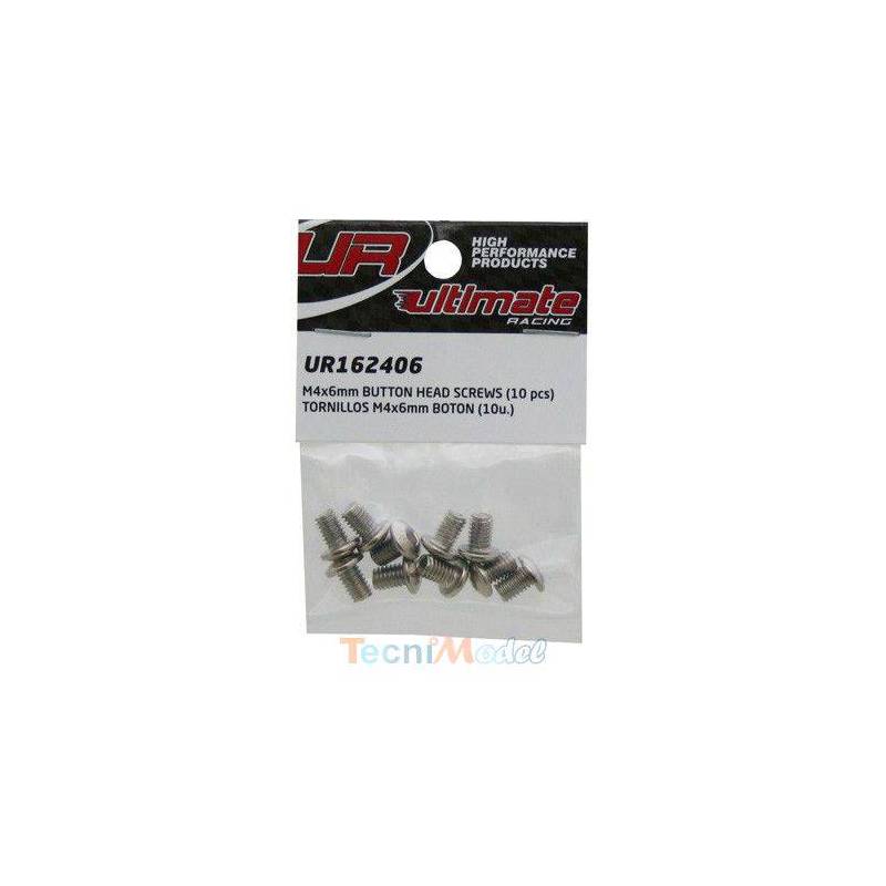 Vis Hexagon socket button head screws M4x6mm (x10) Acier Zingué