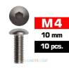 Vis Hexagon socket button head screws M4x10mm (x10) Acier Zingué