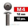 Vis Hexagon socket button head screws M4x12mm (x10) Acier Zingué