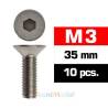 Vis TFHC M3x35mm (x10) Acier Zingué MODELIX UR161335