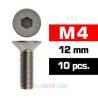 Vis TFHC M4x12mm (x10) Acier Zingué