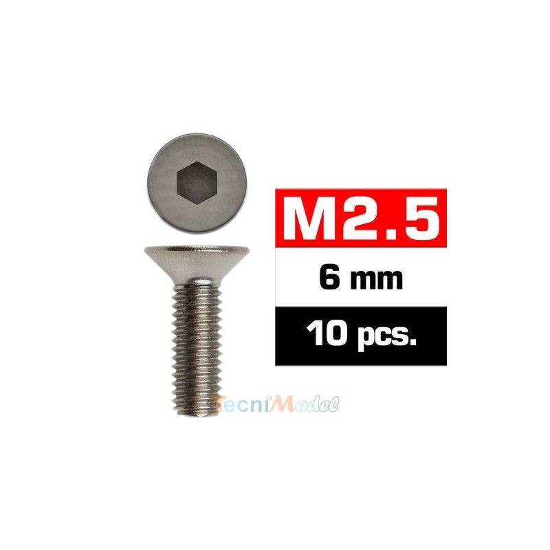 Vis TFHC M2.5x6mm (x10) Acier Zingué MODELIX UR1612506