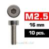 Vis TCHC M2.5x16mm (x10) Acier Zingué