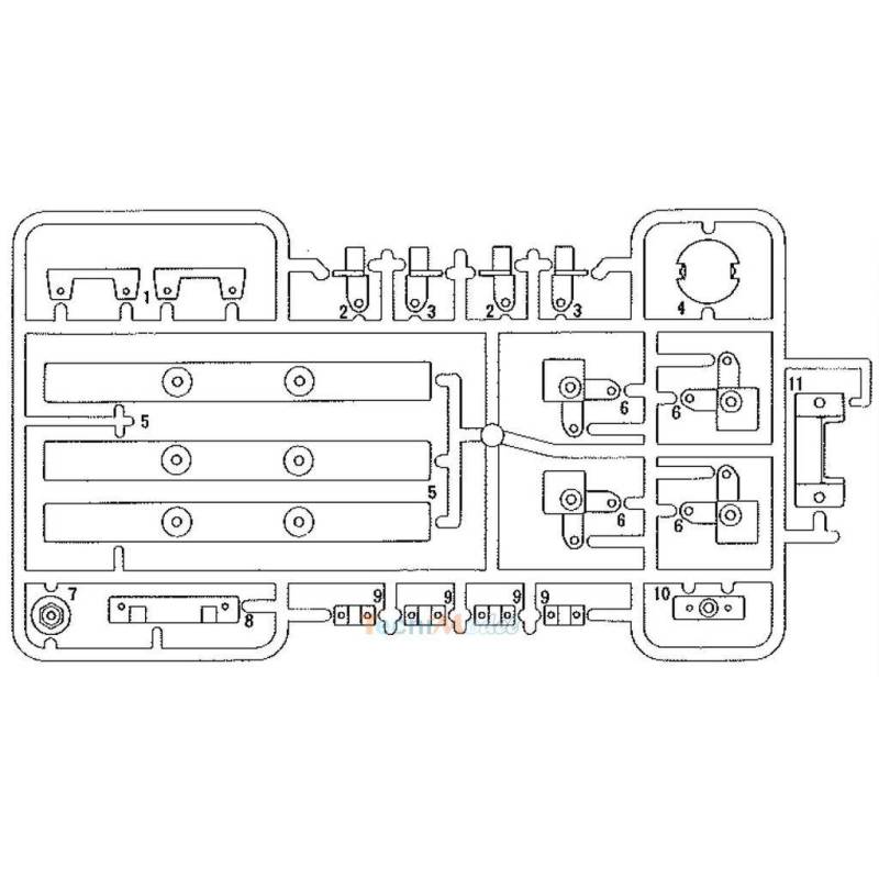 Grappe D pour remorque Fourgon Tamiya 0005502