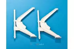 2 Bossoirs en plastique blanc 50x35mm BILLING BOATS BF0042