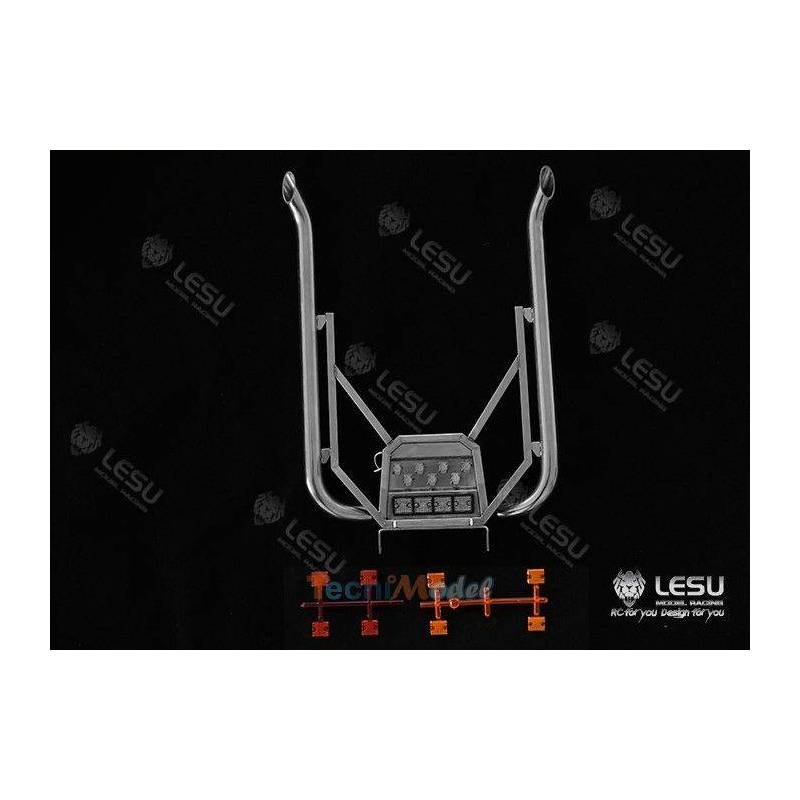 Dual Exhaust for the Rear of a 1/14 Scale RC Truck Cab - LESU G-6248