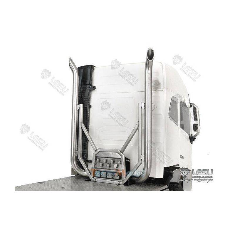 Dual Exhaust for the Rear of a 1/14 Scale RC Truck Cab - LESU G-6248