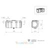 Stainless steel tank 130mm with step for Volvo 1/14 Radio-Controlled Truck