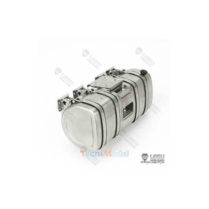 Stainless steel tank 130mm with step for Volvo 1/14 Radio-Controlled Truck