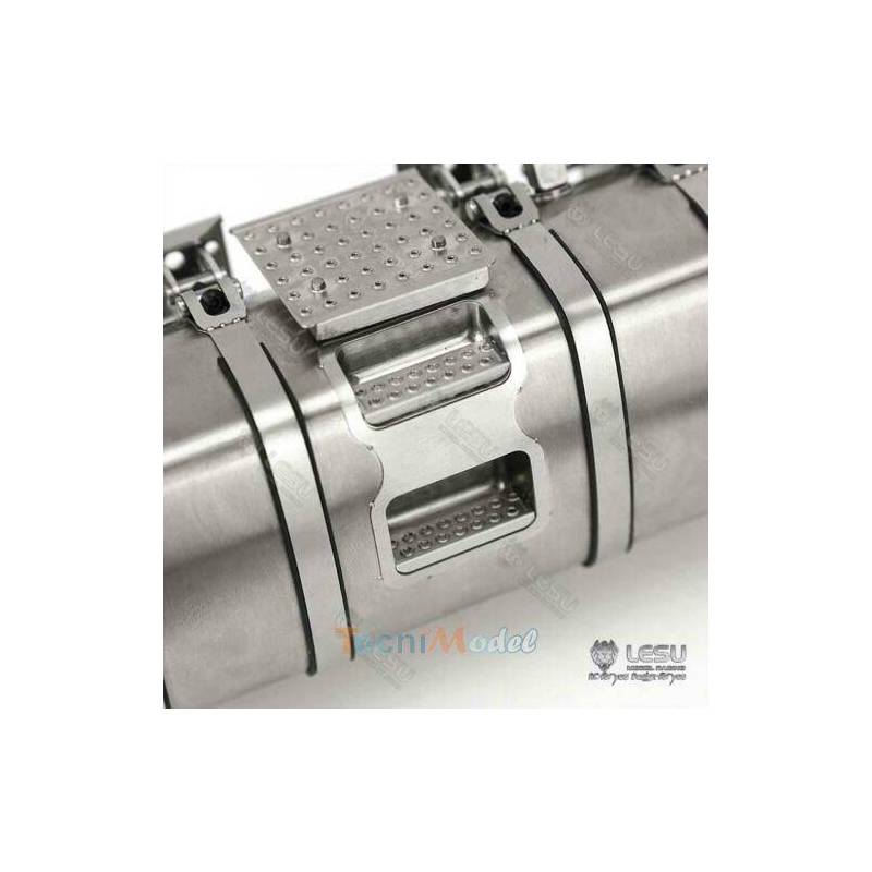 Stainless steel tank 130mm with step for Volvo 1/14 Radio-Controlled Truck